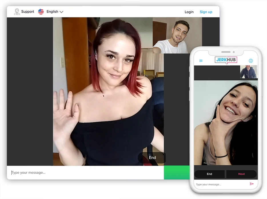 JerkHub interface preview on desktop and phone